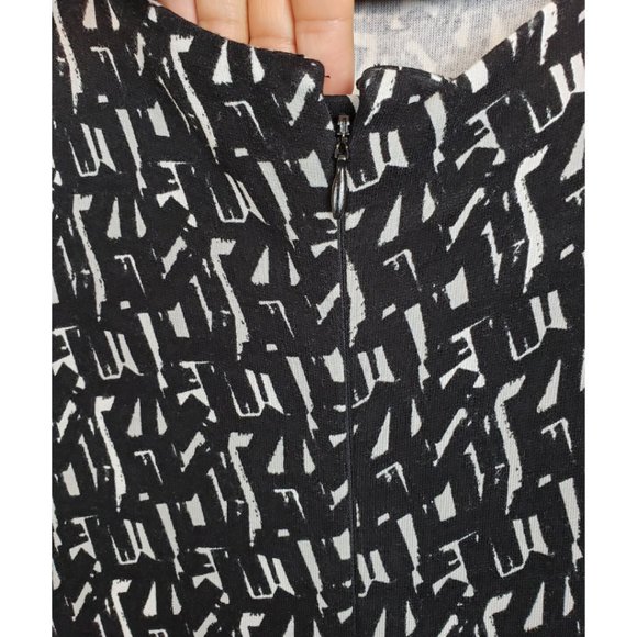 French Connection Black & White Abstract Dress - Picture 3 of 5